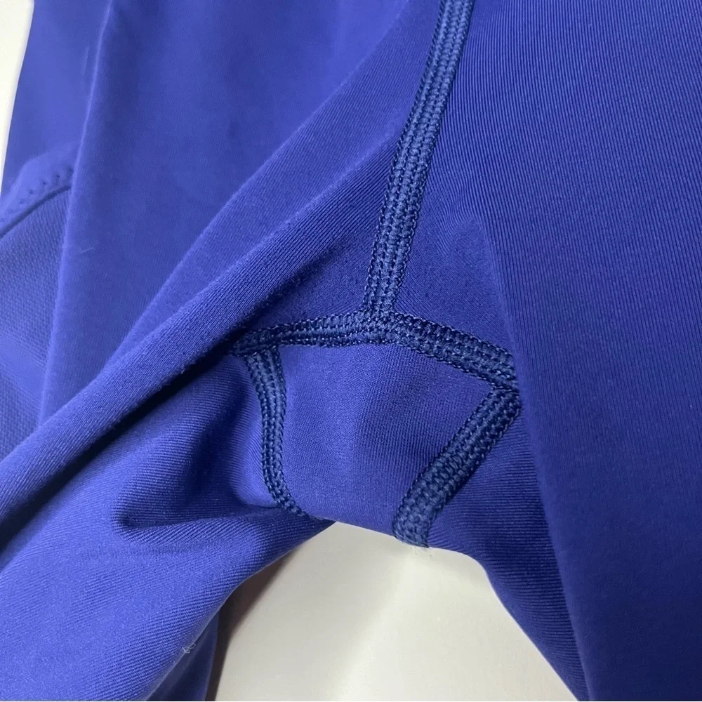 LULULEMON Fast As Light Emperor Blue Mesh Pockets Luxtreme Cropped Leggings